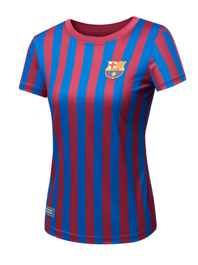Camiseta blaugrana con escudo FC BARCELONA de mujer